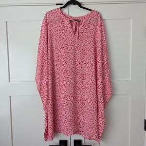Pink Leopard Print Tunic Dress
